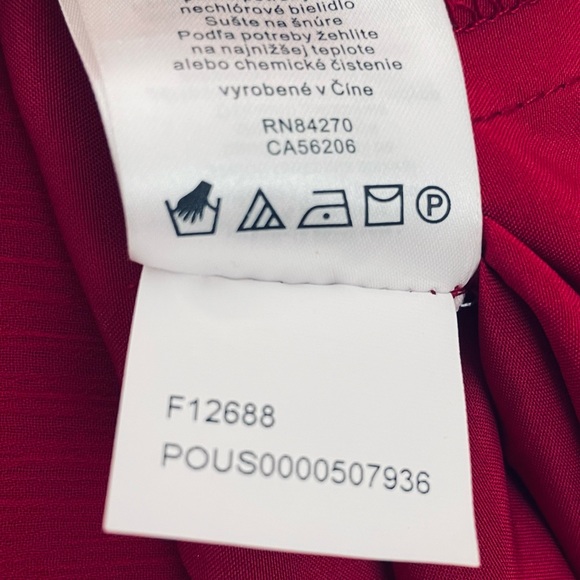 David’s Bridal Chiffon Halter Dress Red Apple Size 20 - Picture 5 of 8